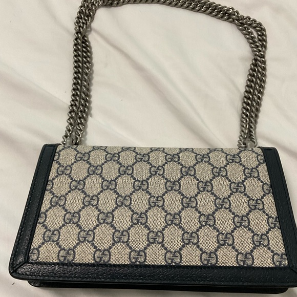 Gucci Dionysus Small Gg Supreme Canvas & Leather Shoulder Bag, Beige/Blue - Picture 2 of 3